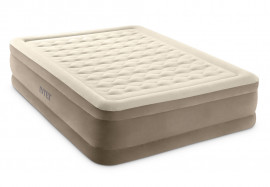 Двуспальная надувная кровать Intex 64428 Ultra Plush Airbed + встроенный электронасос