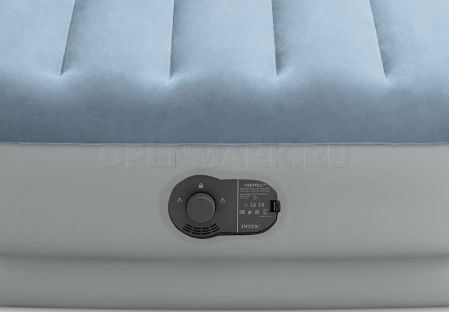 Двуспальная надувная кровать Intex 64159 Mid-Rise Comfort Airbed + встроенный USB-электронасос