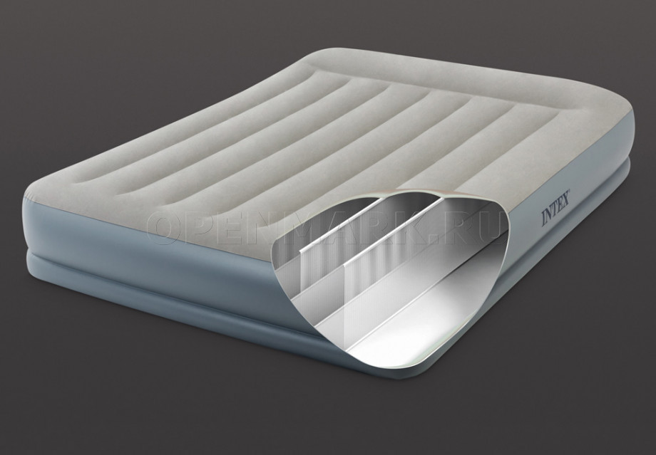    Intex 64118ND Pillow Rest Mid-Rise Airbed +  