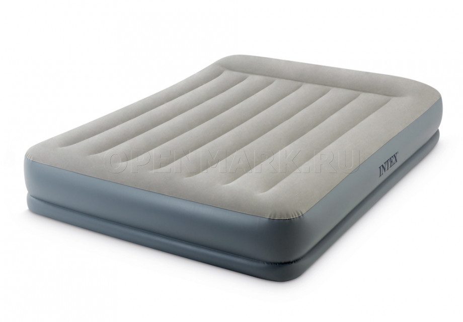    Intex 64118ND Pillow Rest Mid-Rise Airbed +  