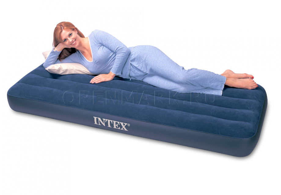 Односпальный надувной матрас Intex 64756 Classic Downy Airbed (без насоса)