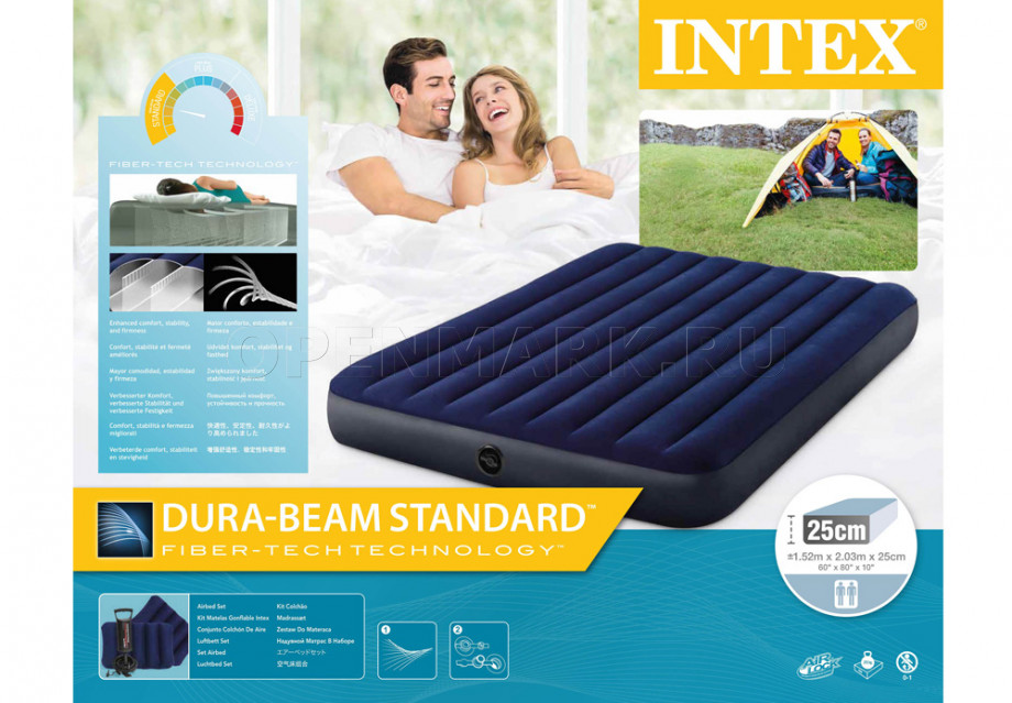    Intex 64765 Classic Downy Airbed +   + 2 