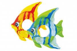 Круг надувной для плавания Тропическая рыбка размером 94 х 80 см Intex 59219NP Tropical Fish Rings (от 3 до 6 лет)