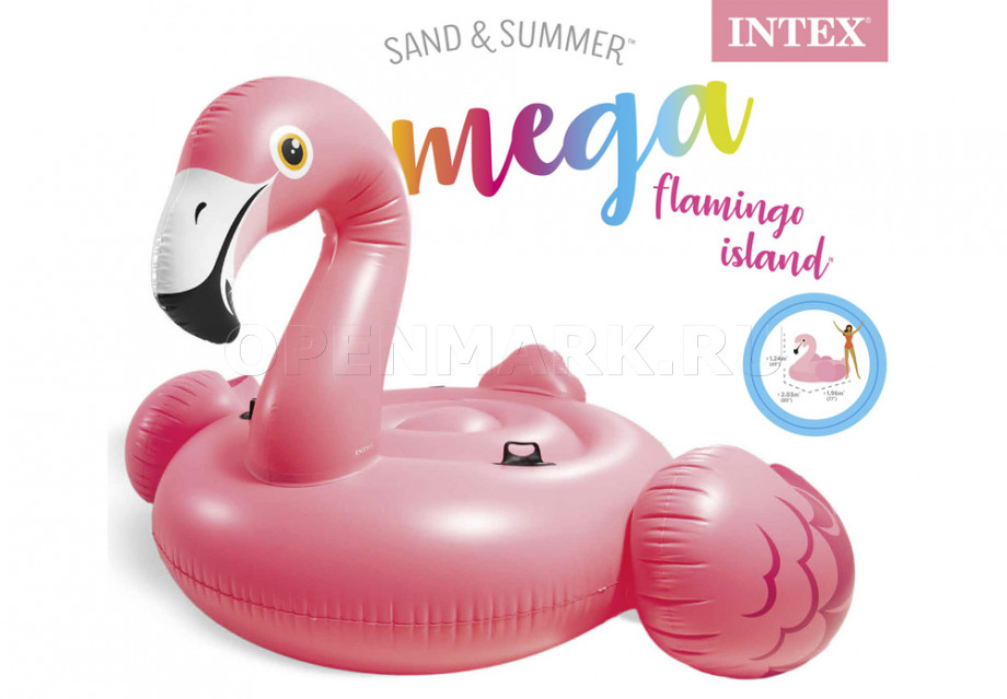 Плот надувной Большой фламинго Intex 57288EU Mega Flamingo Island (203 х 196 х 124 см)