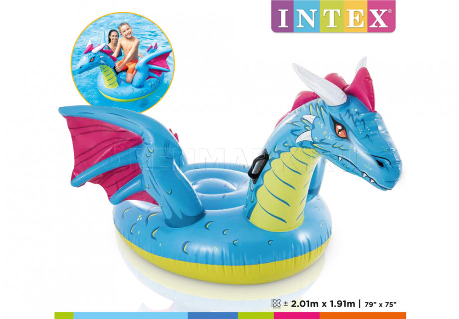 Плот надувной Дракон Intex 57563NP Dragon Ride-On (201 х 191 см)