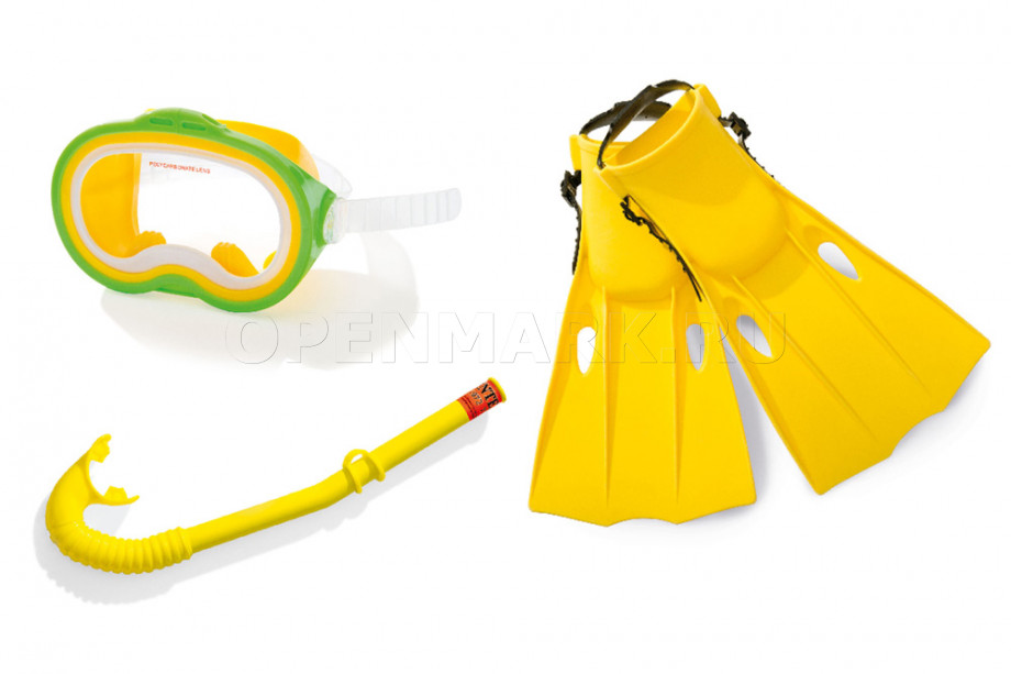 Набор: ласты (размер 38-40), маска и трубка для плавания Intex 55955 Master Class Swim Set (от 8 лет)
