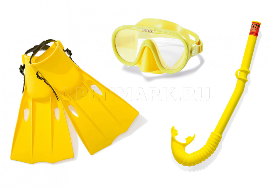Набор: ласты (размер 38-40), маска и трубка для плавания Intex 55655 Master Class Swim Set (от 8 лет)