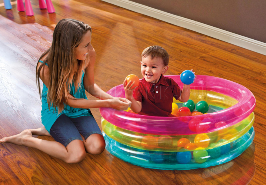    Intex 48674NP Classic 3-Ring Baby Ball Pit ( 1  3 )