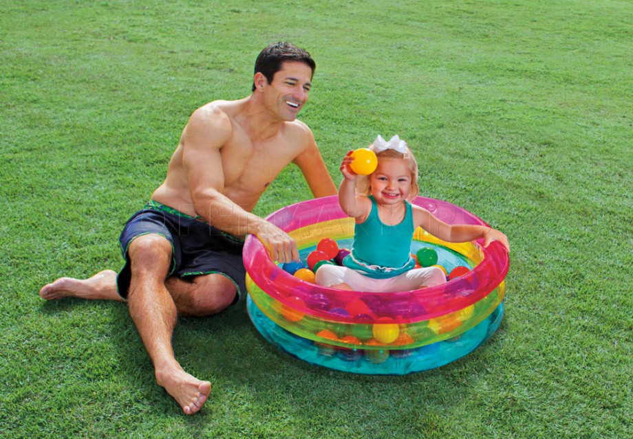    Intex 48674NP Classic 3-Ring Baby Ball Pit ( 1  3 )