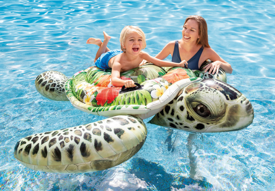 Надувная реалистичная черепаха для игр на воде Intex 57555NP Realistic Sea Turtle Ride-On (от 3 лет)