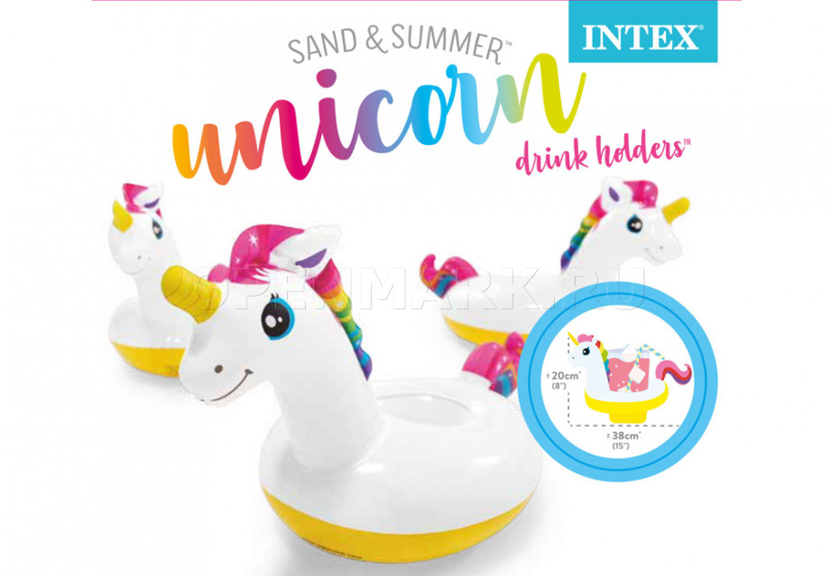      Intex 57506NP Unicorn Drink Holder, . 3 