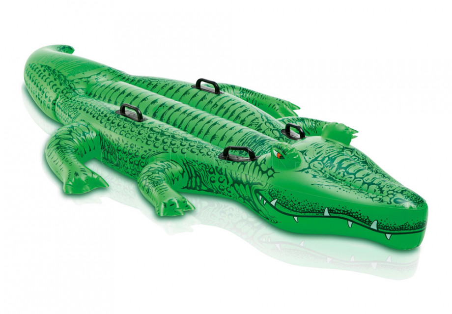 Надувной гигантский крокодил для игр на воде Intex 58562NP Giant Gator Ride-On (от 3 лет)