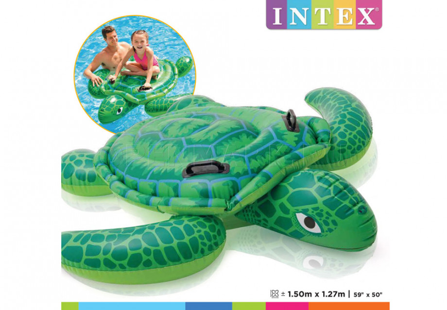 Надувная черепаха для игр на воде Intex 57524NP Lil Sea Turtle Ride-On (от 3 лет)