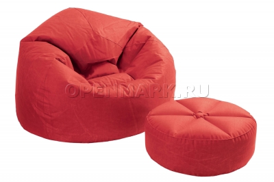 Надувное кресло и пуф Intex 68558 Comfy Beanless Bag Assortment (красные, без насоса)