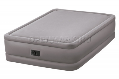 Двуспальная надувная кровать Intex 64468 Foam Top Bed + встроенный электронасос