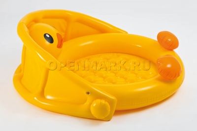 Надувной детский бассейн с навесом и надувным полом Утёнок Intex 57121NP Ducky Friend Baby Pool (от 1 до 3 лет)
