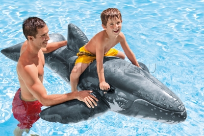 Надувной кит для игр на воде Intex 57530NP Realistic Whale Ride-On (от 3 лет)