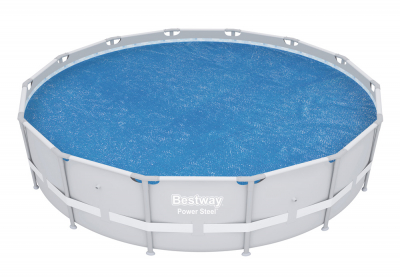 Обогревающий тент для круглых бассейнов Bestway 58252 Solar Pool Cover (диаметр 417 см)