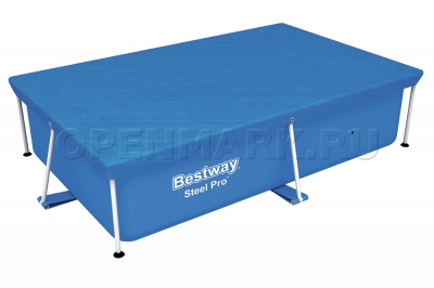 Тент для прямоугольных каркасных бассейнов Bestway 58104 Pool Cover (размер 244 х 154 см)