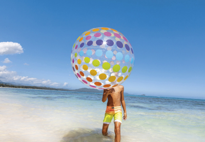 Надувной мяч диаметром 107 см Intex 58097NP Giant Beach Ball (от 5 лет)
