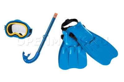 Набор: ласты (размер 41-45), маска и трубка для плавания Intex 55953 Sea Scan Swim Set (от 3 до 10 лет)