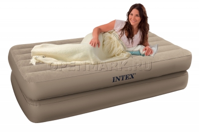 Односпальная надувная кровать Intex 66946 Comfort Bed + встроенный электронасос