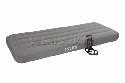 Туристический односпальный надувной матрас Intex 69710 Roll N Go Bed + ручной насос