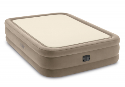 Двуспальная надувная кровать Intex 64478 ThermaLux Airbed + встроенный электронасос