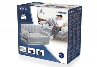 Двухместный надувной диван BestWay 75073 Multi-Max 3-in-1 Air Couch + внешний электронасос