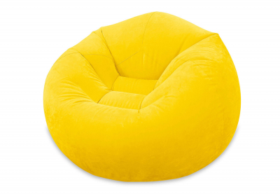 Надувное кресло Intex 68569NP Beanless Bag Chair (жёлтое, без насоса)