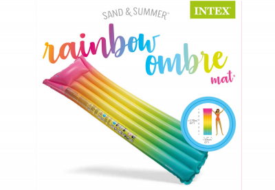 Матрас надувной для плавания Intex 58721EU Rainbow Ombre Mat (170 х 53 х 15 см)