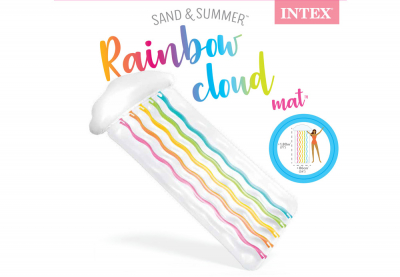Матрас надувной для плавания Intex 56804NP Rainbow Cloud Mat (180 х 86 х 25 см)