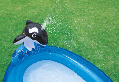 Надувной детский бассейн с фонтанчиком Дельфин Intex 57436NP Spray n Splash Whale Pool (от 3 лет)