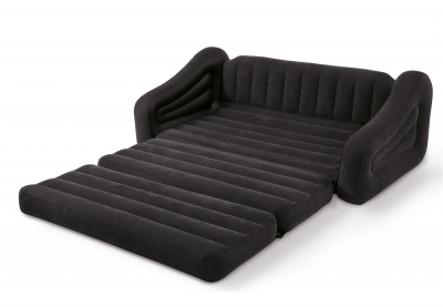 Двухместный надувной диван Intex 68566NP Pull-Out Sofa (чёрный, без насоса)