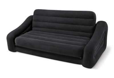 Двухместный надувной диван Intex 68566NP Pull-Out Sofa (чёрный, без насоса)