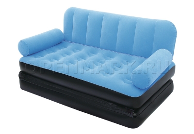 Двухместный надувной диван Bestway 67356 Multi-Max Air Couch (голубой) + внешний электронасос