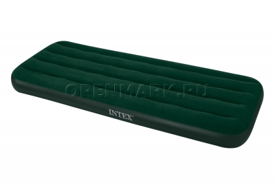 Односпальный надувной матрас Intex 66966 Prestige Downy Bed + внешний электонасос на батарейках