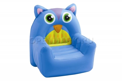 Детское надувное кресло Сова Intex 68596NP Cozy Animal Chair, от 3 до 8 лет (без насоса)
