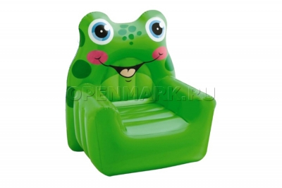 Детское надувное кресло Лягушенок Intex 68596NP Cozy Animal Chair, от 3 до 8 лет (без насоса)