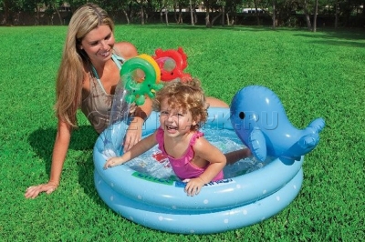 Надувной детский бассейн Дельфин Intex 57400NP Dolphin Baby Pool (от 1 до 3 лет)