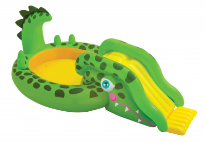 Надувной игровой центр-бассейн с фонтанчиком и горкой Крокодил Intex 57132NP Gator Play Center (от 3 лет)