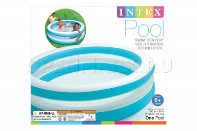 Надувной семейный бассейн Intex 57489NP Swim Center See-Through Pool (от 3 лет)