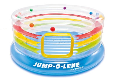 Надувной игровой центр-батут Intex 48264NP Jump-O-Lene Transparent Ring Bounce (от 3 до 6 лет)