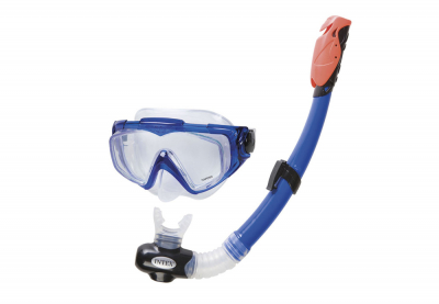Маска и трубка для плавания Intex 55962 Silicone Aqua Sport Swim Set (от 14 лет)