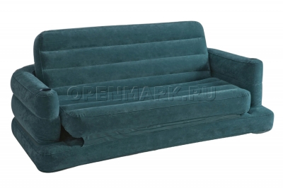 Двухместный надувной диван Intex 68566NP Pull-Out Sofa (сине-зелёный, без насоса)
