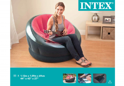 Надувное кресло Intex 68582NP Empire Chair (розовое, без насоса)