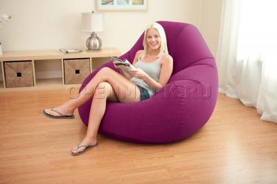 Надувное кресло Intex 68584NP Deluxe Beanless Bag Chair (фиолетовое, без насоса)