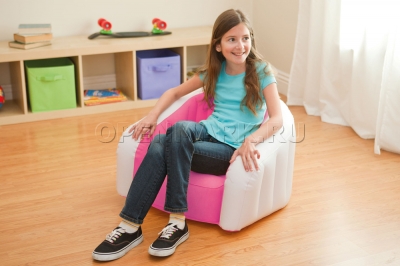 Детское надувное кресло Intex 68597NP Jr Cafe Club Chair, от 4 до 10 лет (розовое, без насоса)