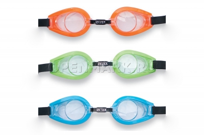 Упаковка очков для плавания, 3 шт., 3 цвета, Intex 55612 Play Goggles Tri-Pack (от 8 лет)