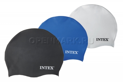 Силиконовая шапочка для плавания Intex 55991 Silicone Swim Cap (от 8 лет)